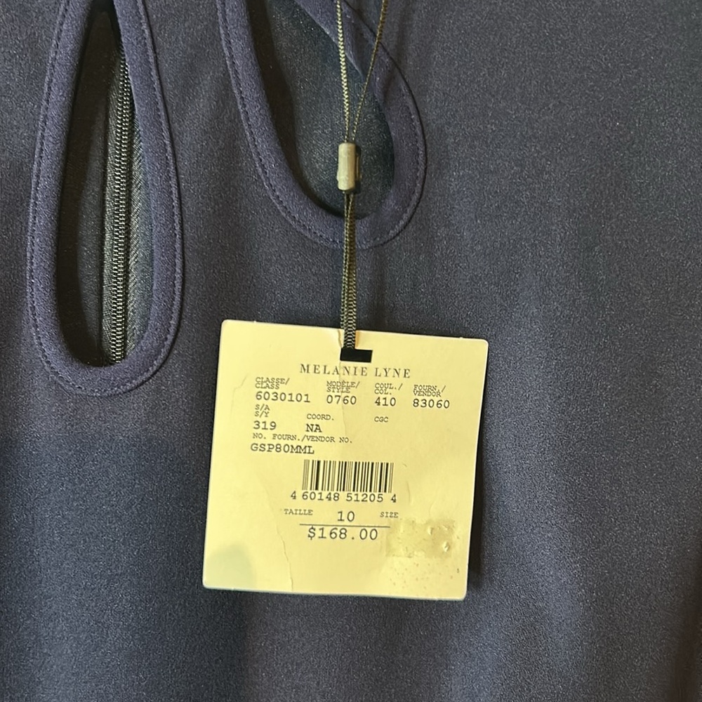 Elegant Navy Sleeveless Dress NWT - Picture 3 of 12